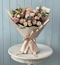 Букет цветов из:  Розы и Лизиантусы в Толбазы