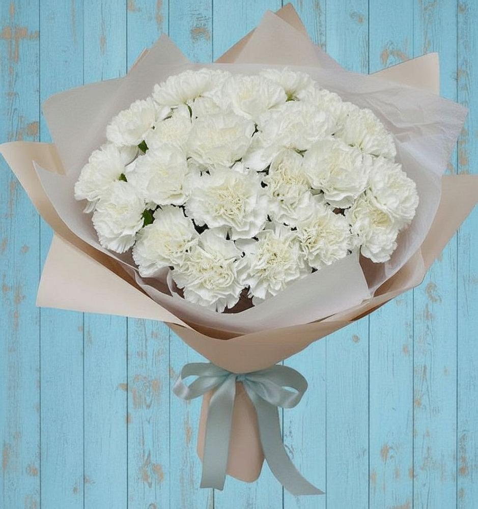 Букет Хрустальное утро в Толбазы Букет цветов из: Гвоздики в Толбазы