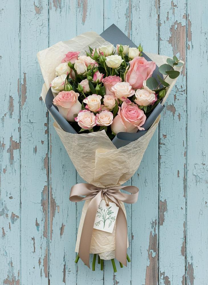 Букет нежный и розовый в Толбазы Букет цветов из: Розы в Толбазы