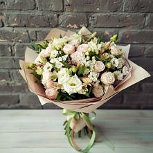 Букет цветов из:  Альстромерии, Розы и Хризантемы в Толбазы