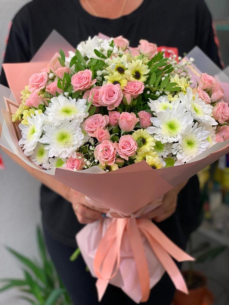 Букет цветов из: Розы и Хризантемы в Толбазы