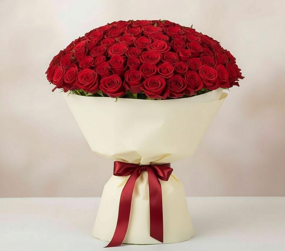101 Красная роза Милано в Толбазы Букет 101 Красная роза Милано в Толбазы