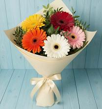 Букет праздник в Толбазы Букет цветов из:  Герберы в Толбазы