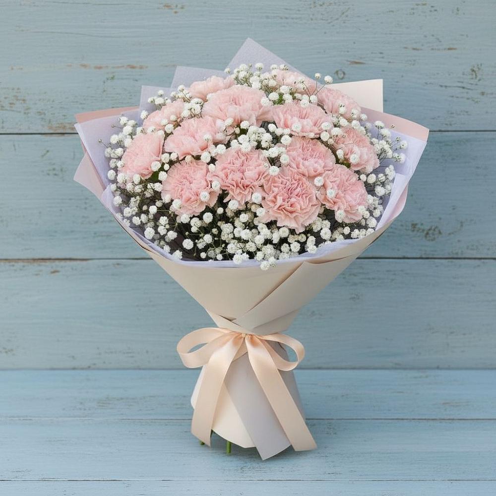 Букет Нежность рассвета в Толбазы Букет цветов из: Гвоздики в Толбазы