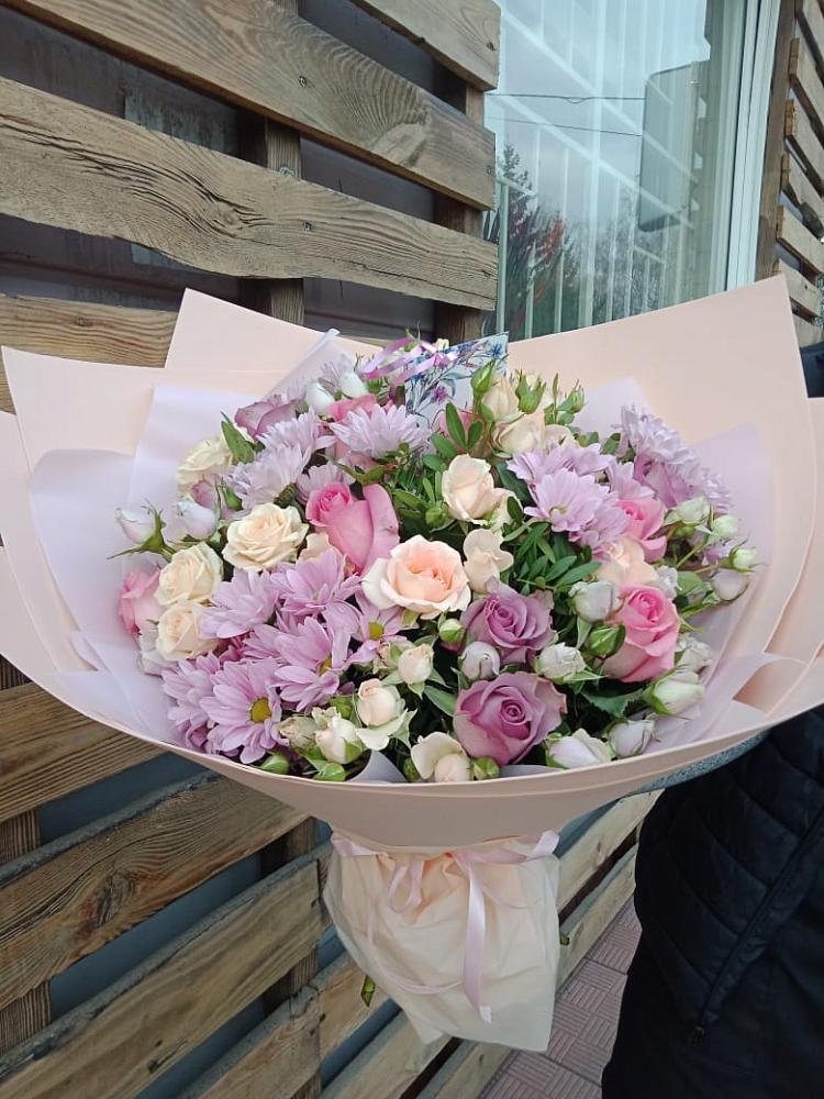 Букет цветов из: Розы и Хризантемы в Толбазы