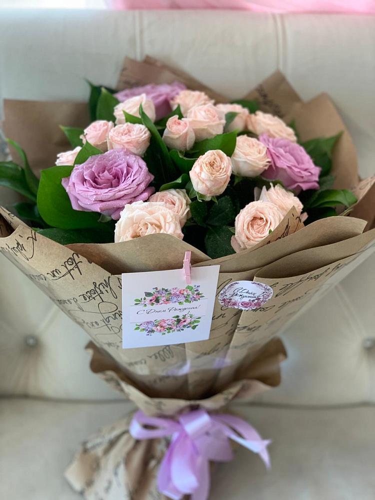 Букет розовая сирень в Толбазы Букет цветов из: Розы в Толбазы