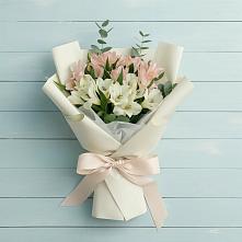 Букет Утренний поцелуй в Толбазы Букет цветов из:  Альстромерии в Толбазы
