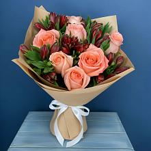 Букет цветов из:  Розы и Альстромерии #REPLACE_PRED# Толбазы