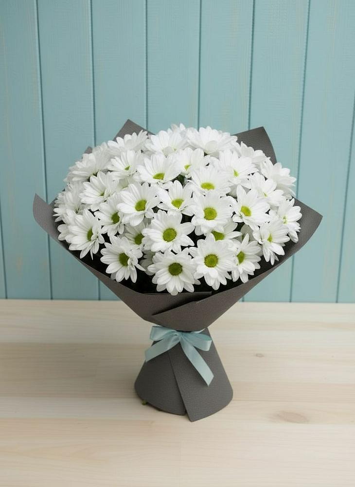 Букет белые хризантемы в Толбазы Букет цветов из: Хризантемы в Толбазы