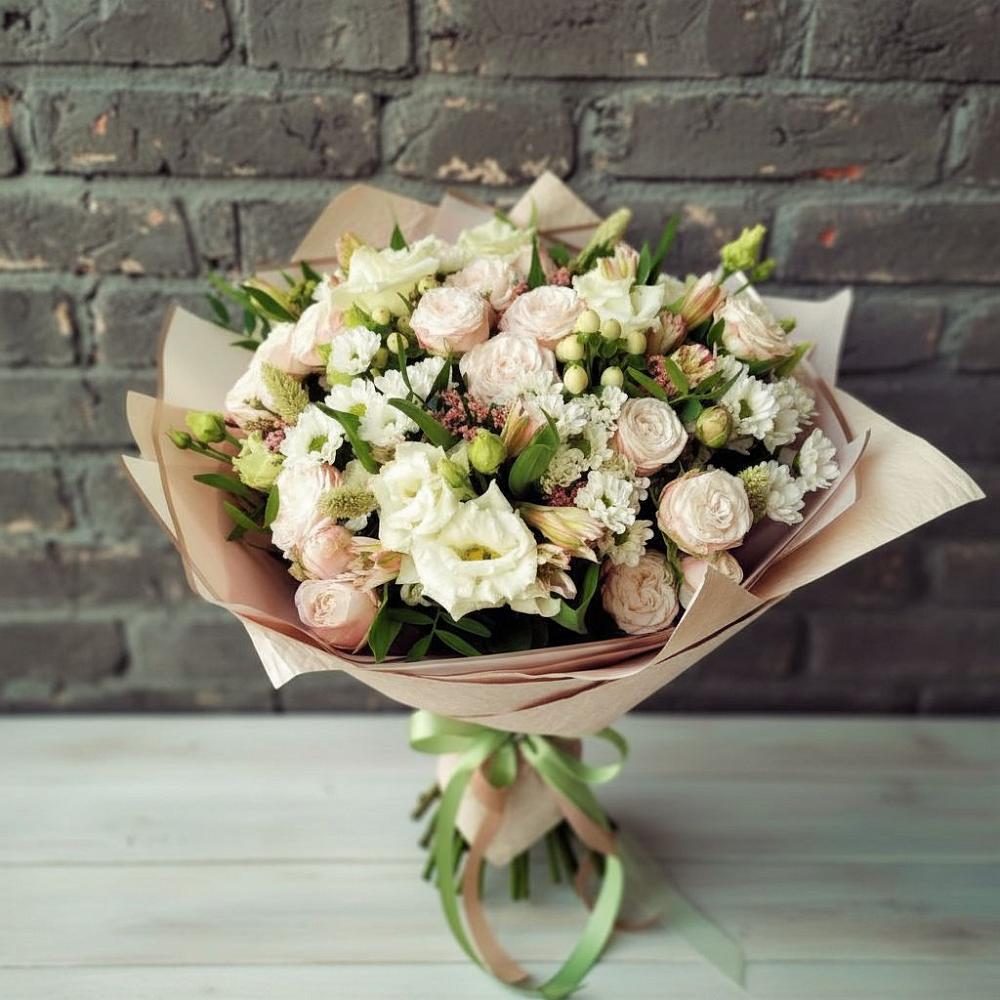 Букет цветов из: Альстромерии, Розы и Хризантемы в Толбазы