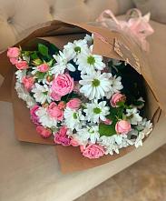 Букет Жемчужная россыпь #REPLACE_PRED# Толбазы Букет цветов из:  Розы и Хризантемы #REPLACE_PRED# Толбазы