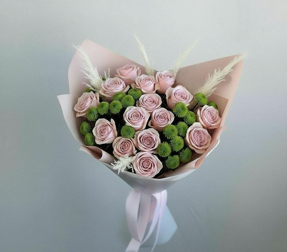 Букет цветов из: Розы и Хризантемы в Толбазы