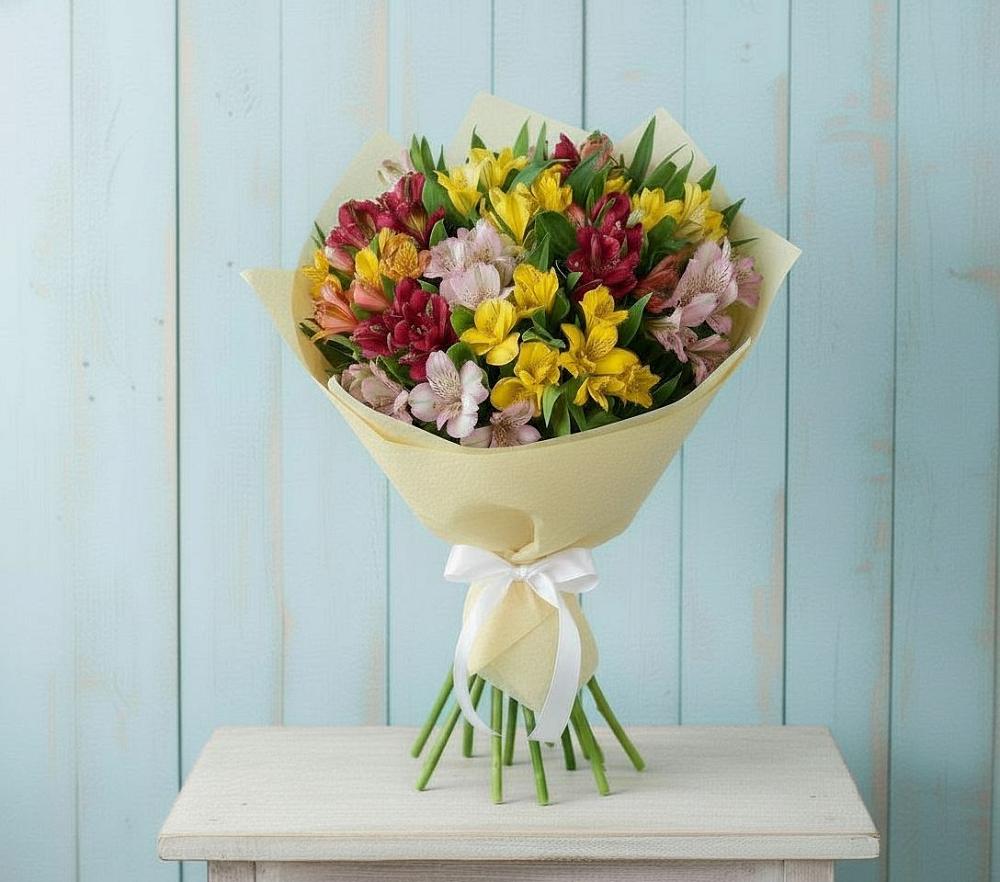 Букет Летние краски в Толбазы Букет цветов из: Альстромерии в Толбазы
