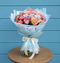 Букет цветов из:  Хризантемы и Розы #REPLACE_PRED# Толбазы